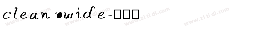 clean wide字体转换